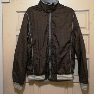 Heritage 1981 Brown Windbreaker Track Jacket.